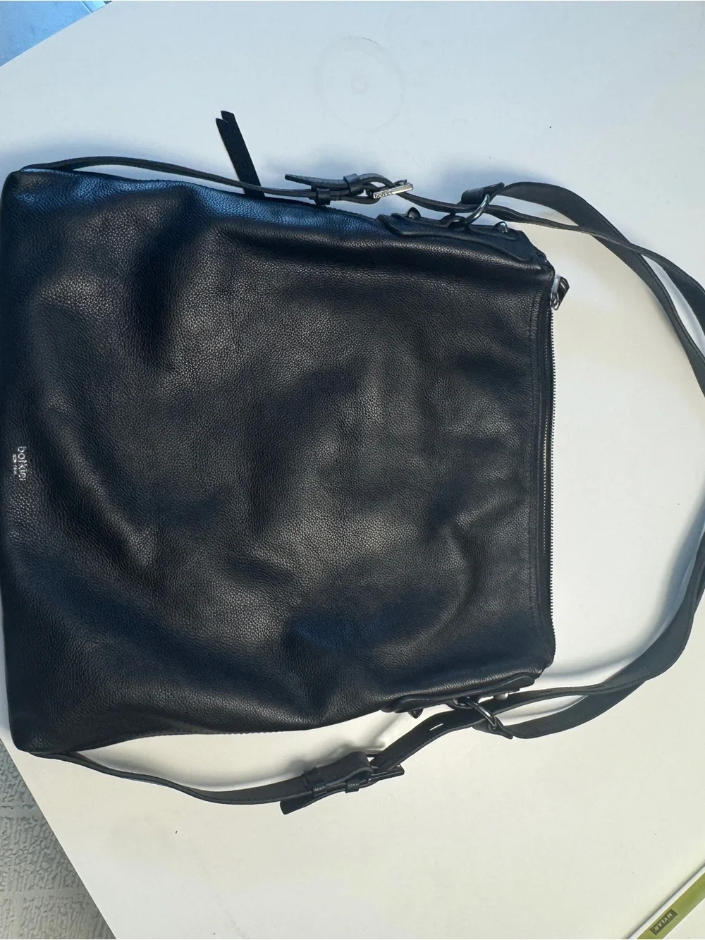 Authentic Botkier Chelsea convertible Hobo Backpack, sleek black pebble leather